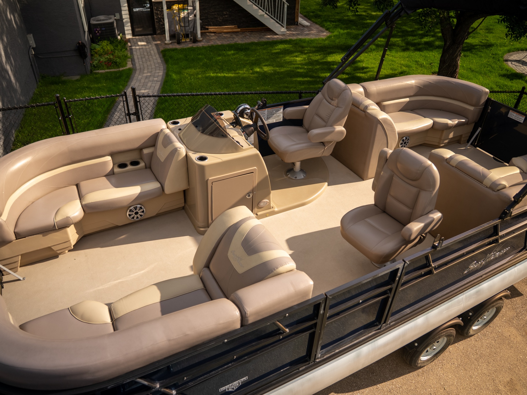 Pontoon interior vinyl seating